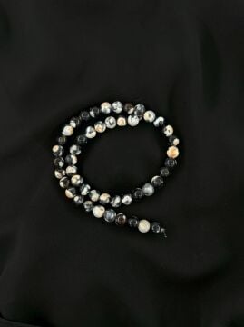 BEYAZ DESENLİ MİX AKİK DOĞALTAŞ 8 MM DİZİ