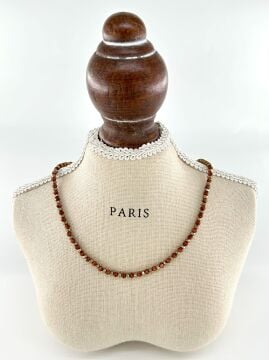 KAHVERENGİ YILDIZ TAŞI DOĞAL TAŞ KOLYE 3MM