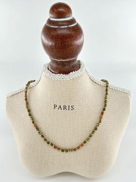 UNAKİT DOĞAL TAŞ KOLYE 3MM