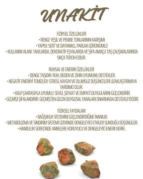 UNAKİT DOĞAL TAŞ KOLYE 3MM