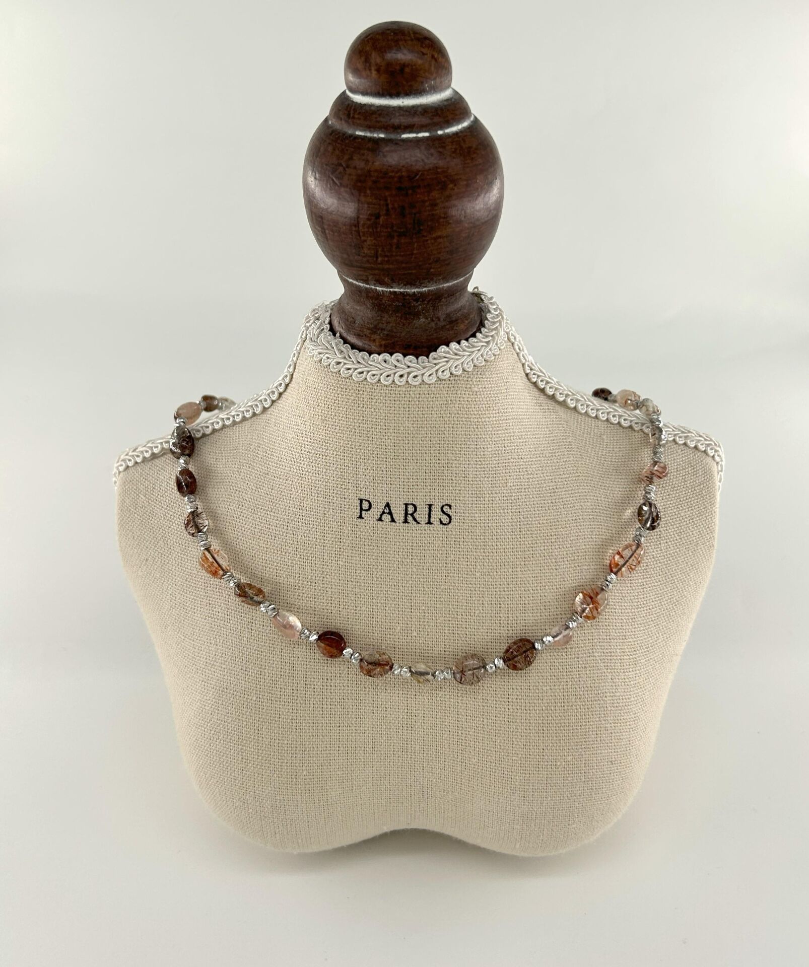 RUTİL KUVARS KOLYE- DOĞAL TAŞ KOLYE