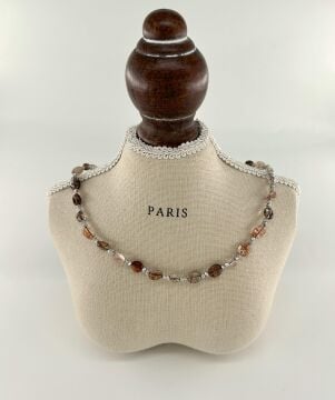 RUTİL KUVARS KOLYE- DOĞAL TAŞ KOLYE