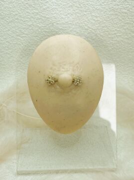 CERRAHİ ÇELİK ALTIN RENGİ GÖĞÜS UCU PİERCİNG KÜPE