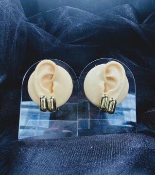 CERRAHİ ÇELİK ALTIN RENGİ ÇİFT KÜPE