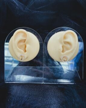 CERRAHİ ÇELİK ALTIN RENGİ ÇİFT KÜPE