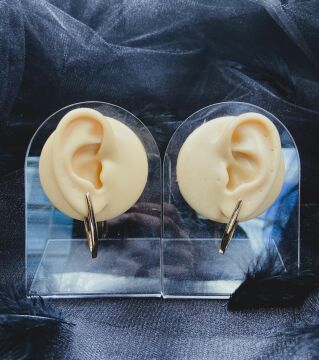 CERRAHİ ÇELİK ALTIN RENGİ ÇİFT KÜPE