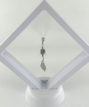 316L Cerrahi Çelik Piercing Yaprak Tasarımlı/ Paslanmaz ve Antialerjik