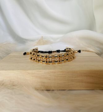 JUJUY BRONZ TAŞLI ÇELİK BİLEKLİK