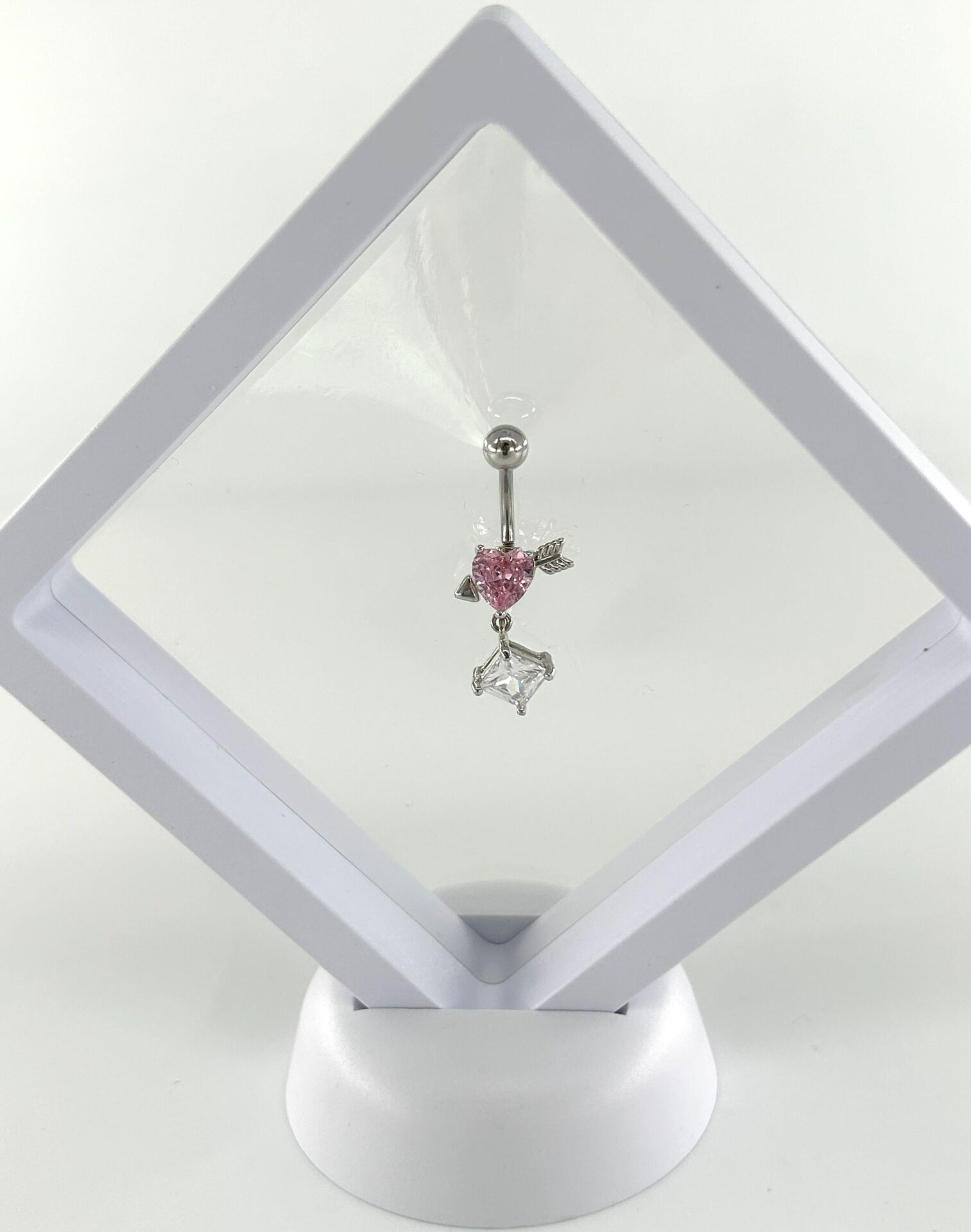 316L Cerrahi Çelik Piercing Kalp Tasarımlı/ Paslanmaz ve Antialerjik