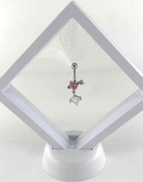 316L Cerrahi Çelik Piercing Kalp Tasarımlı/ Paslanmaz ve Antialerjik