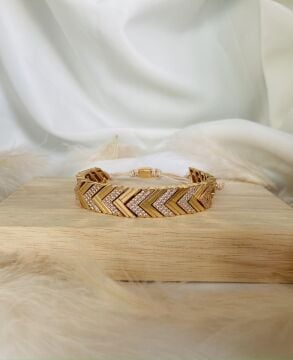 JUJUY SİGN STONE TAŞLI BRONZ ÇELİK BİLEKLİK