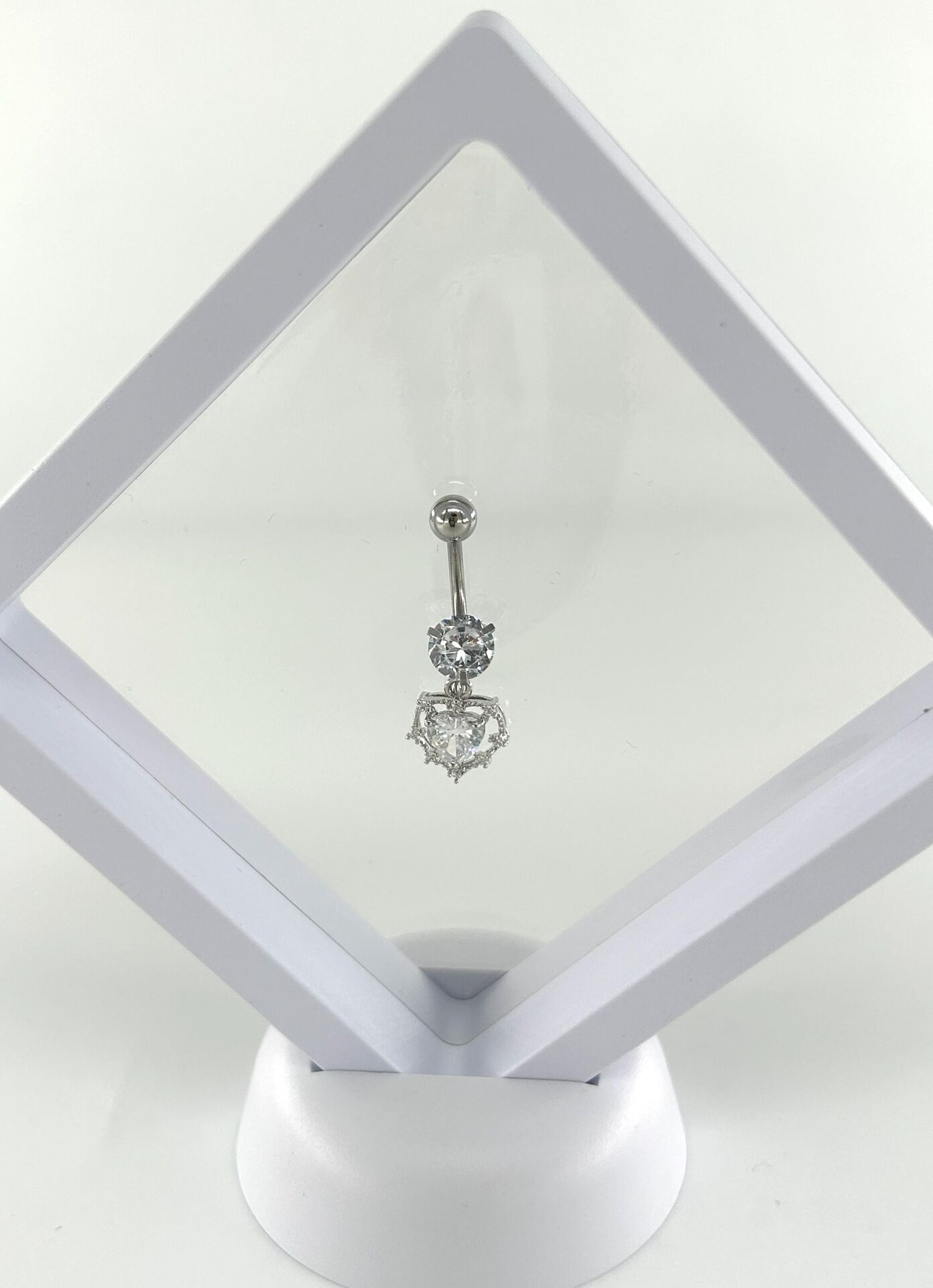 316L Cerrahi Çelik Piercing Kalpli Tasarım/ Paslanmaz ve Antialerjik