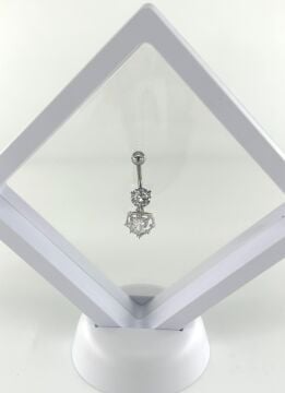 316L Cerrahi Çelik Piercing Kalpli Tasarım/ Paslanmaz ve Antialerjik