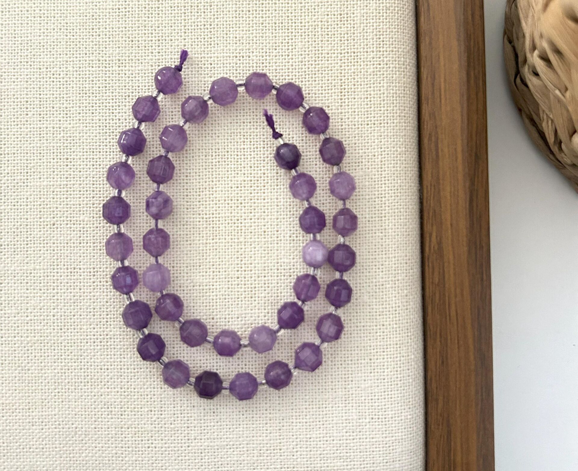 ELMAS KESİM AMETİST 8MM DOĞAL TAŞ DİZİ- YÜKSEK KALİTELİ DOĞAL TAŞ