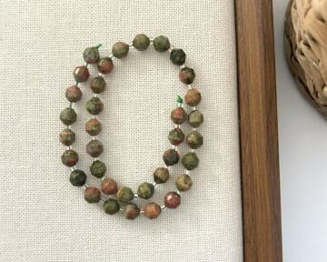 ELMAS KESİM UNAKİT 8MM DOĞAL TAŞ DİZİ- YÜKSEK KALİTELİ DOĞAL TAŞ