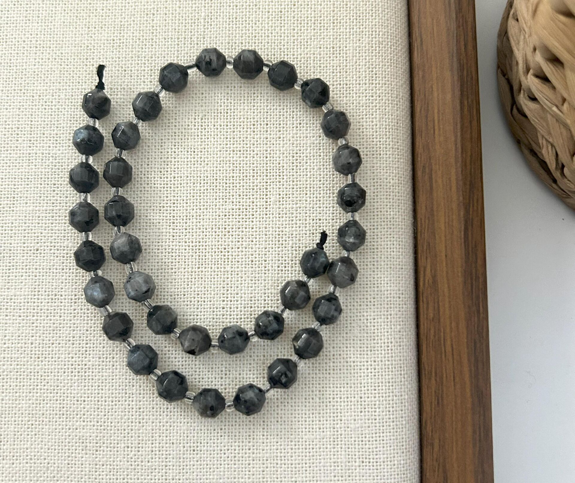 ELMAS KESİM SPEKTROLİT 8MM DOĞAL TAŞ DİZİ- YÜKSEK KALİTELİ DOĞAL TAŞ