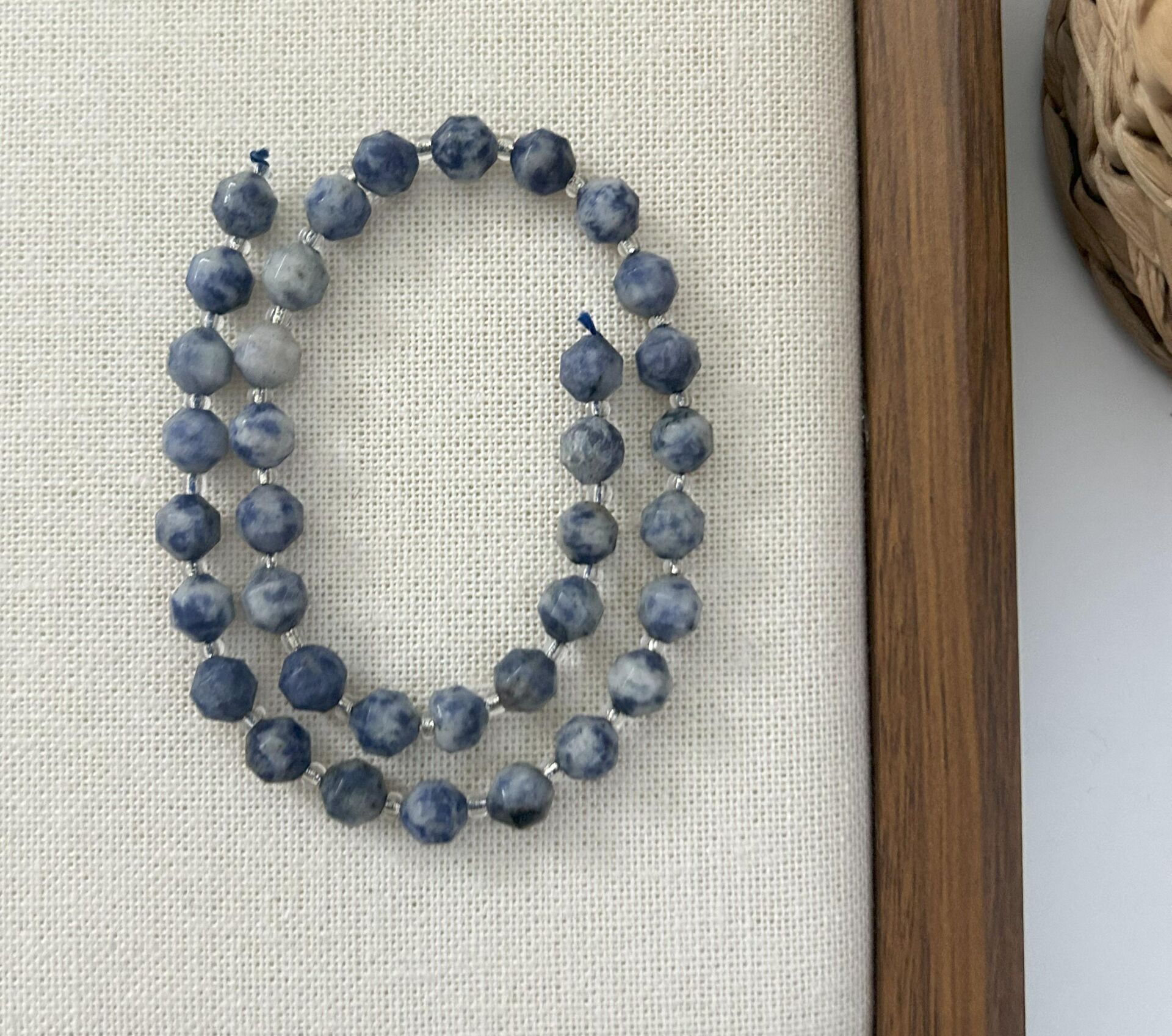 ELMAS KESİM SODALİT 8MM DOĞAL TAŞ DİZİ- YÜKSEK KALİTELİ DOĞAL TAŞ