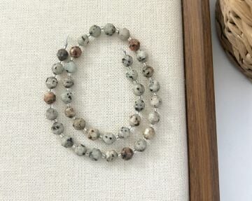 ELMAS KESİM LARVAKİT 8MM DOĞAL TAŞ DİZİ- YÜKSEK KALİTELİ DOĞAL TAŞ