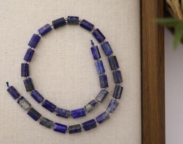 SİLİNDİR KÖŞELİ KESİM LAPİS 8X11 MM DOĞAL TAŞ DİZİ- YÜKSEK KALİTELİ DOĞAL TAŞ