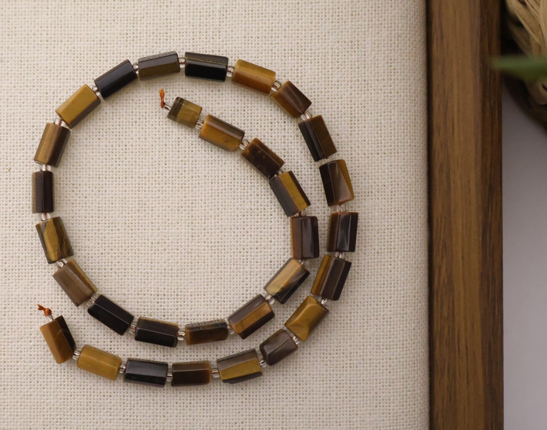 SİLİNDİR KÖŞELİ KESİM KAPLAN GÖZÜ 8X11 MM DOĞAL TAŞ DİZİ- YÜKSEK KALİTELİ DOĞAL TAŞ