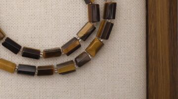 SİLİNDİR KÖŞELİ KESİM KAPLAN GÖZÜ 8X11 MM DOĞAL TAŞ DİZİ- YÜKSEK KALİTELİ DOĞAL TAŞ