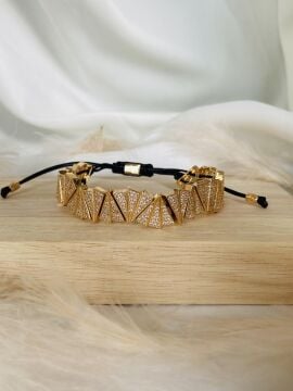 JUJUY  DRAGON FULL TAŞLI BRONZ ÇELİK BİLEKLİK