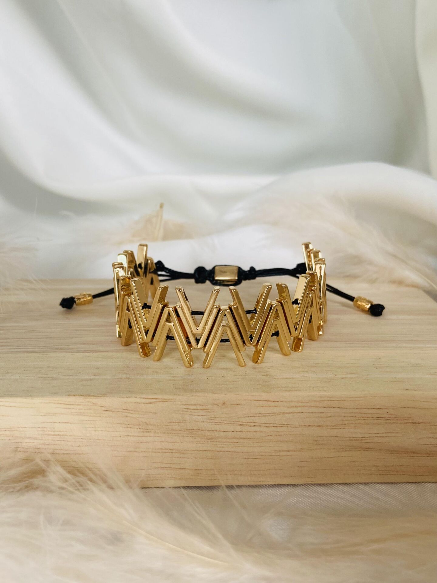 JUJUY ZİLZAG BRONZ  ÇELİK BİLEKLİK