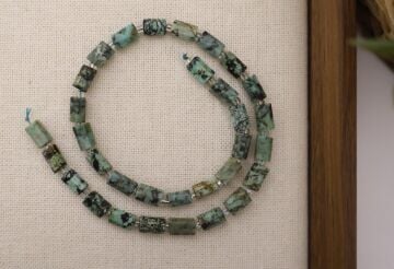 SİLİNDİR KÖŞELİ KESİM AFRİKA TURKUAZI TAŞI  8X11 MM DOĞAL TAŞ DİZİ- YÜKSEK KALİTELİ DOĞAL TAŞ