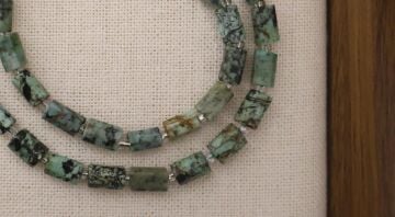 SİLİNDİR KÖŞELİ KESİM AFRİKA TURKUAZI TAŞI  8X11 MM DOĞAL TAŞ DİZİ- YÜKSEK KALİTELİ DOĞAL TAŞ