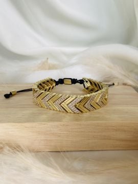 JUJUY BRONZ TAŞLI ÇELİK BİLEKLİK
