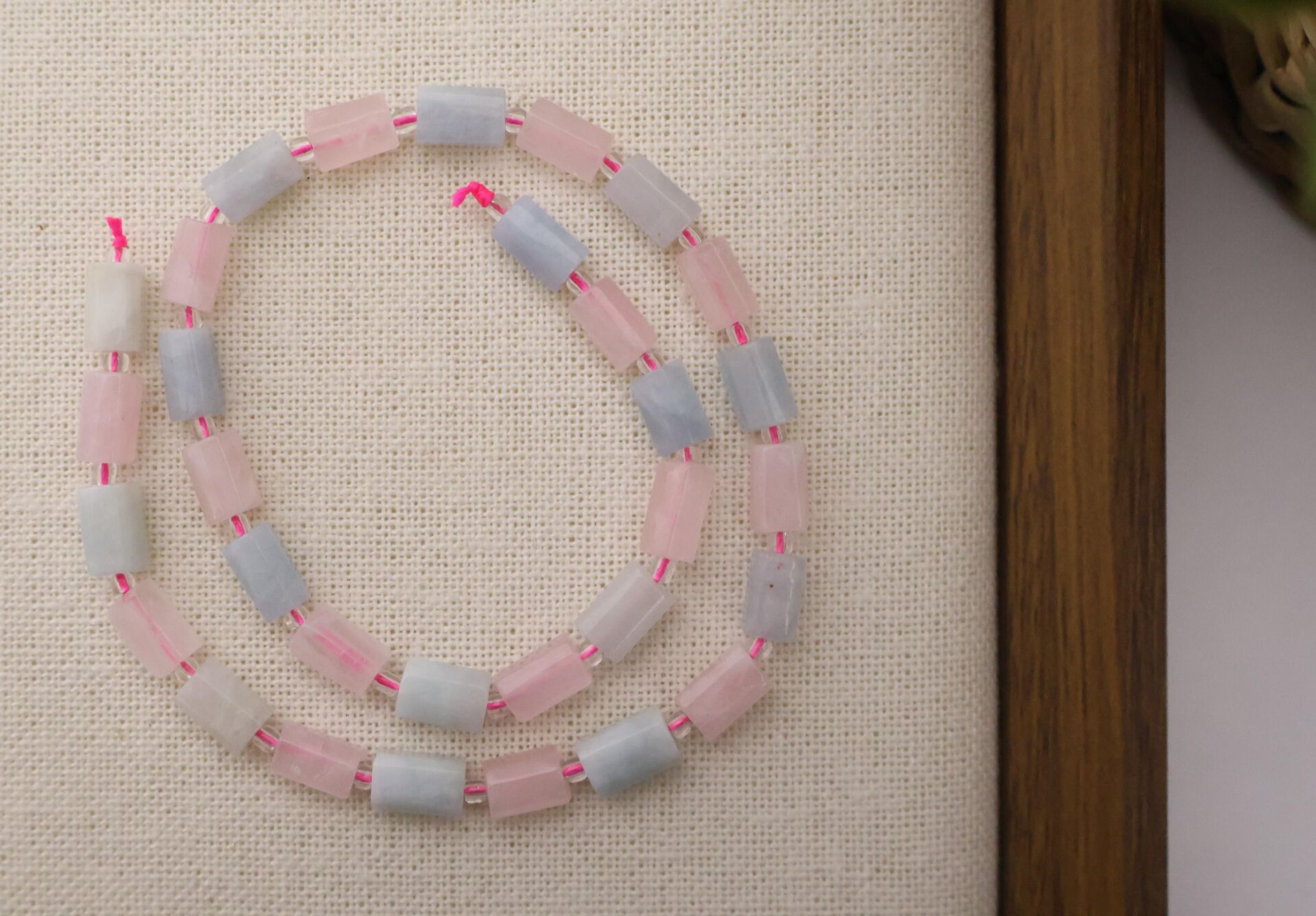 SİLİNDİR KÖŞELİ KESİM PEMBE KUVARS 8X11 MM DOĞAL TAŞ DİZİ- YÜKSEK KALİTELİ DOĞAL TAŞ