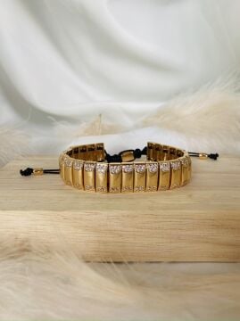 JUJUY CHARM BRONZ TAŞLI ÇELİK BİLEKLİK