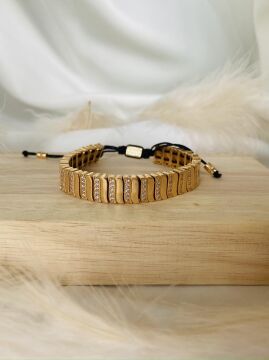 JUJUY  TAŞLI BRONZ ÇELİK BİLEKLİK