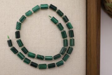 SİLİNDİR KÖŞELİ KESİM YEŞİL LEPİDOLİT 8X11 MM DOĞAL TAŞ DİZİ- YÜKSEK KALİTELİ DOĞAL TAŞ