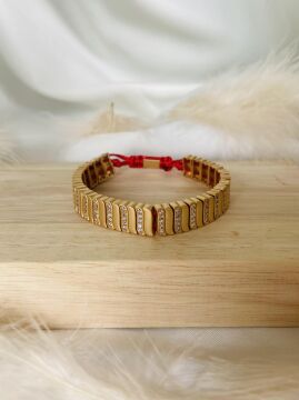 JUJUY  TAŞLI BRONZ ÇELİK BİLEKLİK