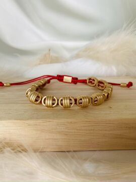 JUJUY ANTİK İÇİ BOŞ BRONZ  ÇELİK BİLEKLİK