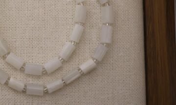 SİLİNDİR KÖŞELİ KESİM AY TAŞI 8X11 MM DOĞAL TAŞ DİZİ- YÜKSEK KALİTELİ DOĞAL TAŞ