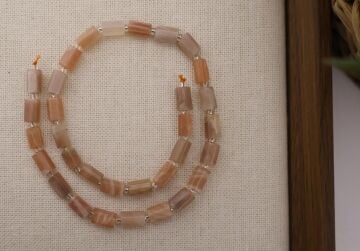 SİLİNDİR KÖŞELİ KESİM GÜNEŞ TAŞI 8X11 MM DOĞAL TAŞ DİZİ- YÜKSEK KALİTELİ DOĞAL TAŞ