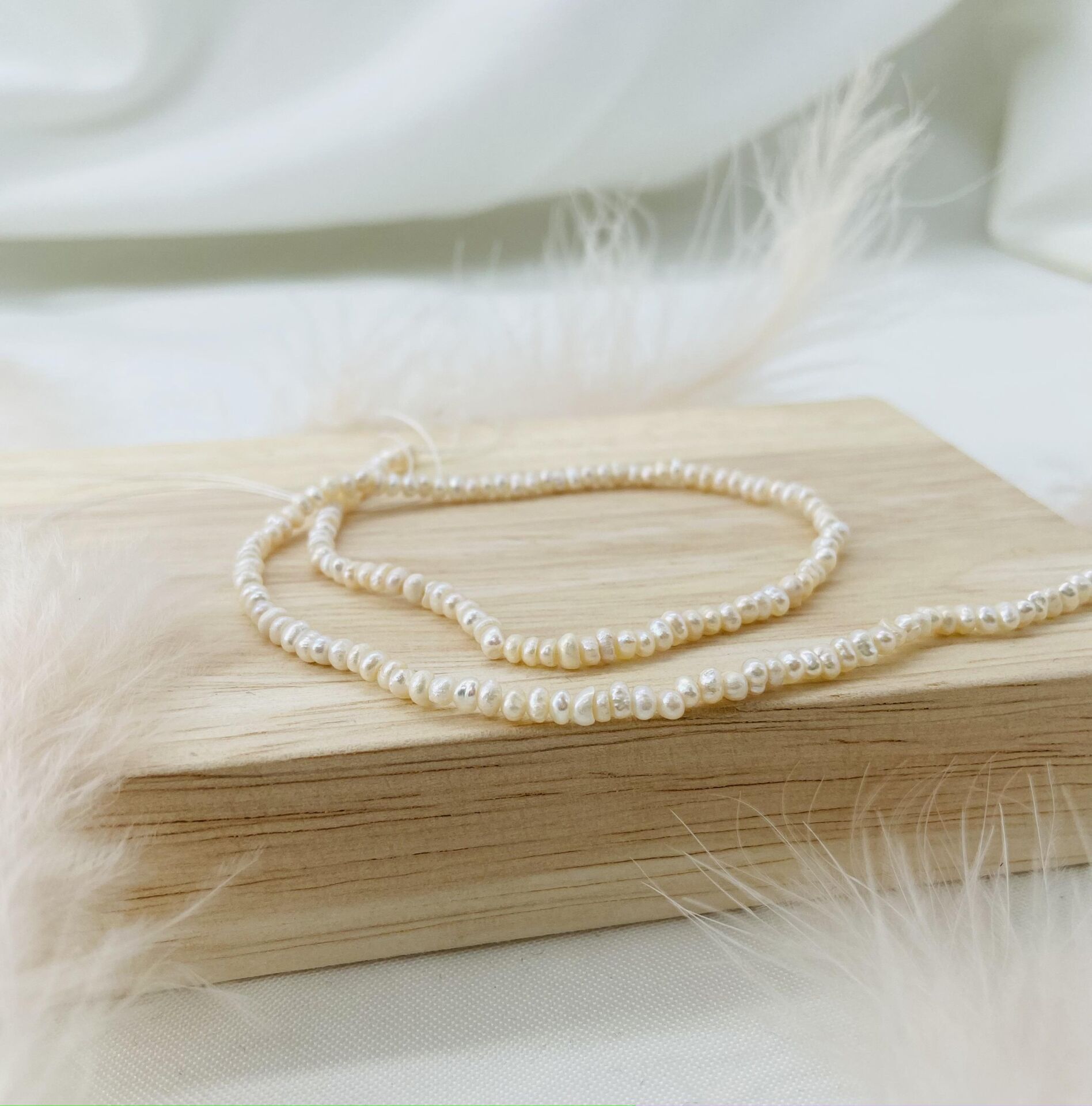 KUM İNCİ 3 MM DOĞAL TAŞ DİZİ