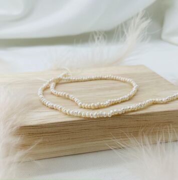 KUM İNCİ 3 MM DOĞAL TAŞ DİZİ