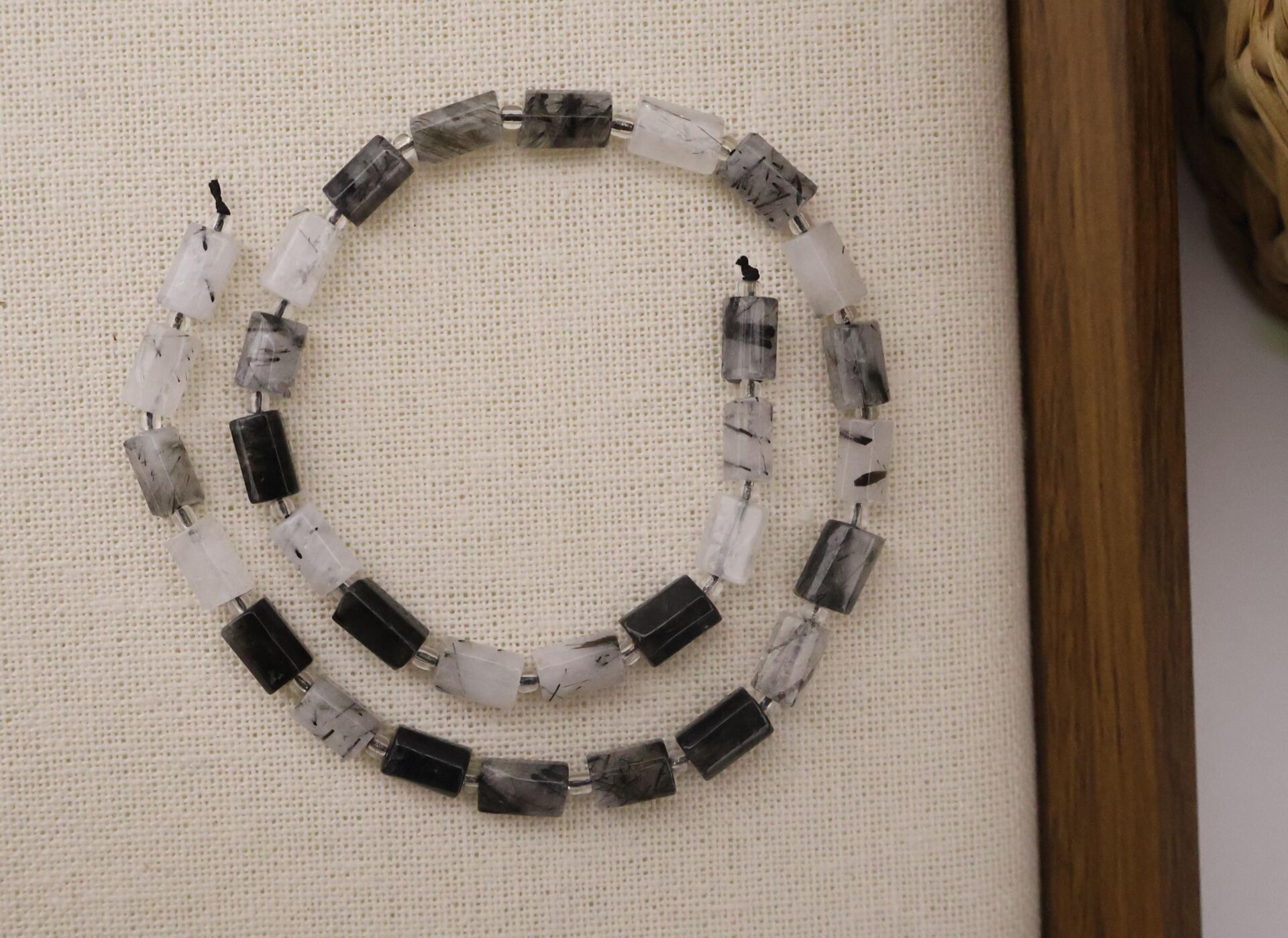 SİLİNDİR KÖŞELİ KESİM RUTİL KUVARS 8X11 MM DOĞAL TAŞ DİZİ- YÜKSEK KALİTELİ DOĞAL TAŞ