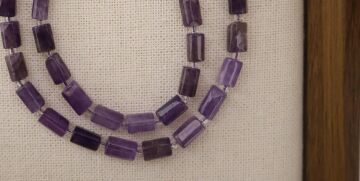 SİLİNDİR KÖŞELİ KESİM AMETİST 8X11 MM DOĞAL TAŞ DİZİ- YÜKSEK KALİTELİ DOĞAL TAŞ