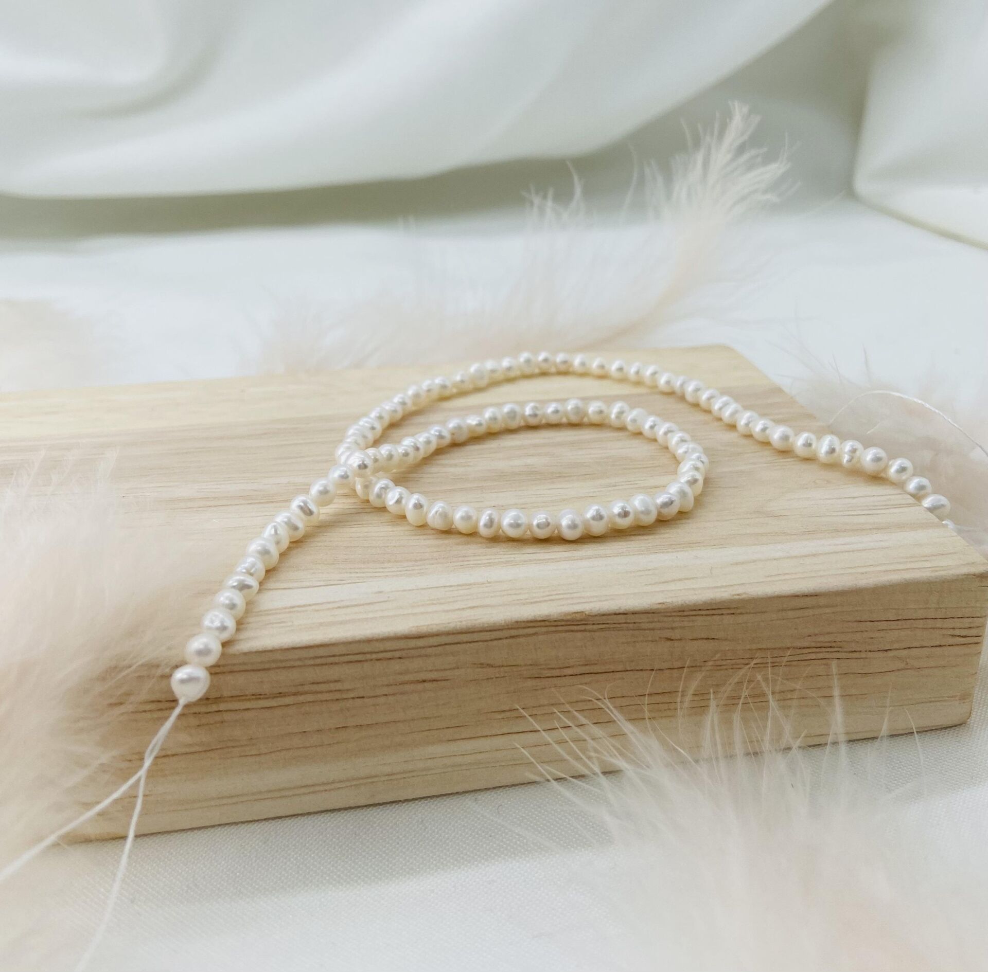 KUM İNCİ 3-4 MM DOĞAL TAŞ DİZİ