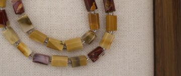 SİLİNDİR KÖŞELİ KESİM MOKAİT JASPER 8X11 MM DOĞAL TAŞ DİZİ- YÜKSEK KALİTELİ DOĞAL TAŞ