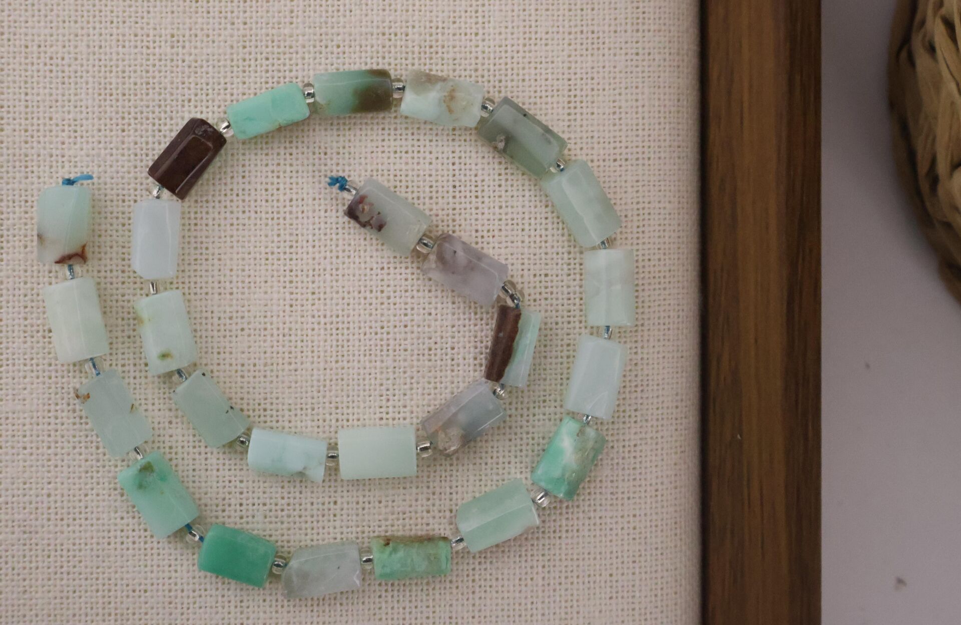 SİLİNDİR KÖŞELİ KESİM KRİZOPRAS 8X11 MM DOĞAL TAŞ DİZİ- YÜKSEK KALİTELİ DOĞAL TAŞ