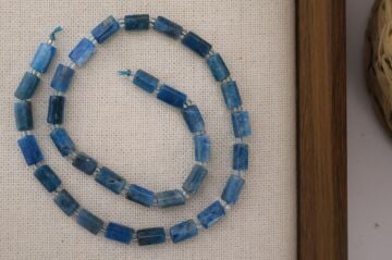 SİLİNDİR KÖŞELİ KESİM APATİT 8X11 MM DOĞAL TAŞ DİZİ- YÜKSEK KALİTELİ DOĞAL TAŞ