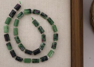 SİLİNDİR KÖŞELİ KESİM RUBİN ZEOSİT 8X11 MM DOĞAL TAŞ DİZİ- YÜKSEK KALİTELİ DOĞAL TAŞ