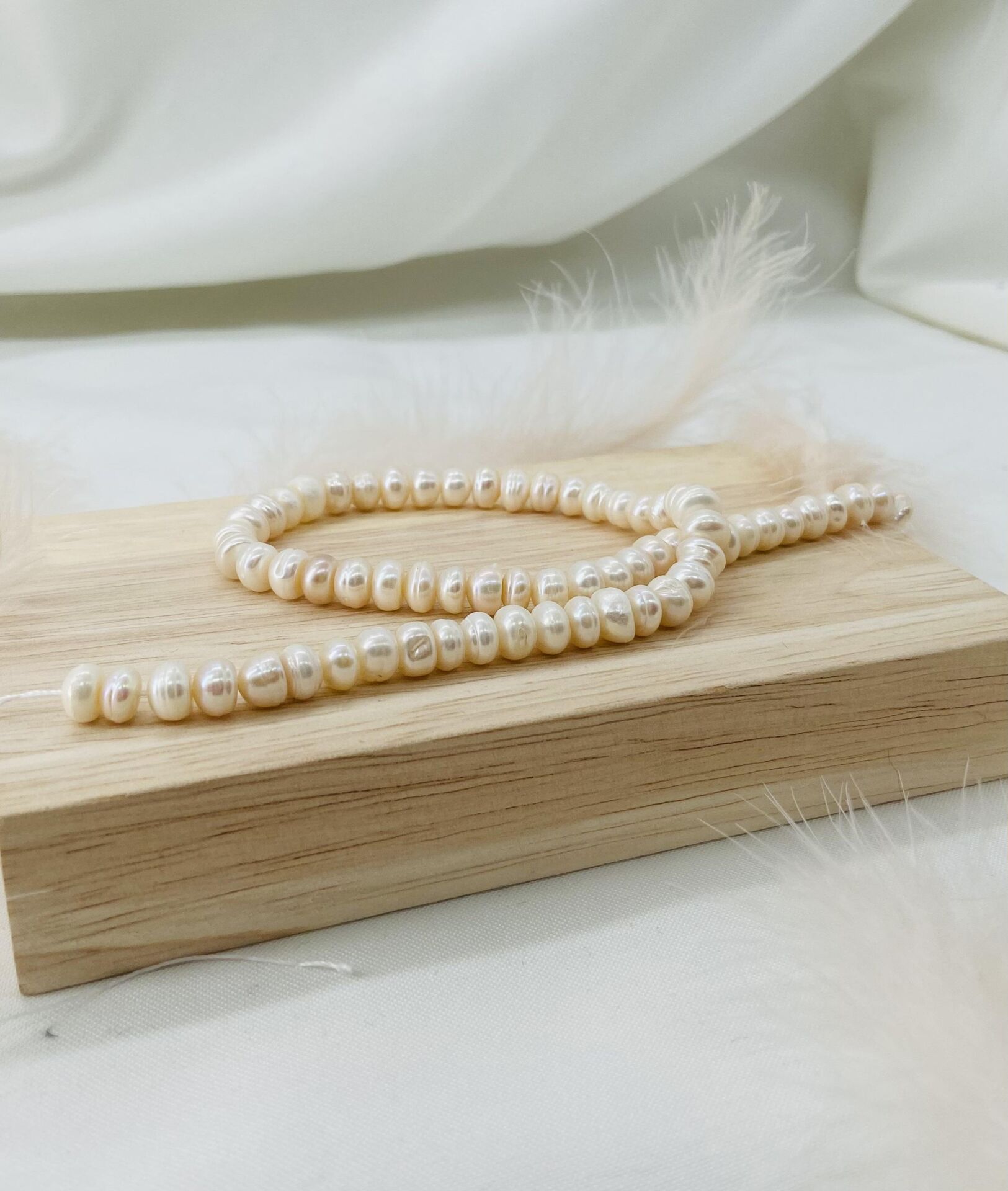 İNCİ 7-8 MM DOĞAL TAŞ DİZİ