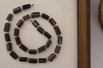 SİLİNDİR KÖŞELİ KESİM DUMANLI KUVARS 8X11 MM DOĞAL TAŞ DİZİ- YÜKSEK KALİTELİ DOĞAL TAŞ