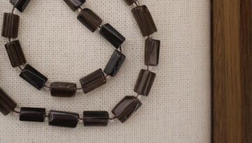 SİLİNDİR KÖŞELİ KESİM DUMANLI KUVARS 8X11 MM DOĞAL TAŞ DİZİ- YÜKSEK KALİTELİ DOĞAL TAŞ